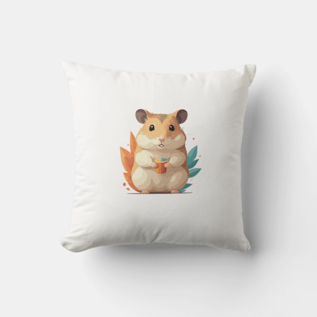 hamster throw pillow (Front)