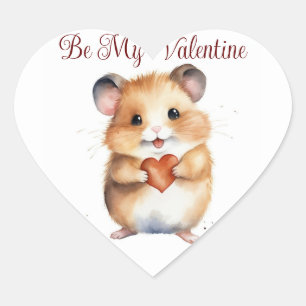 Hamster Valentine's Day Sticker
