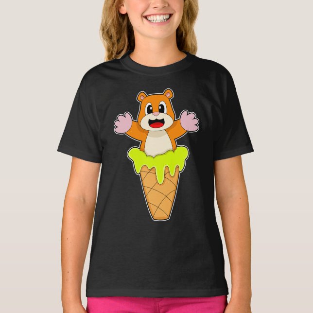 Hamster Waffle ice cream T-Shirt (Front)