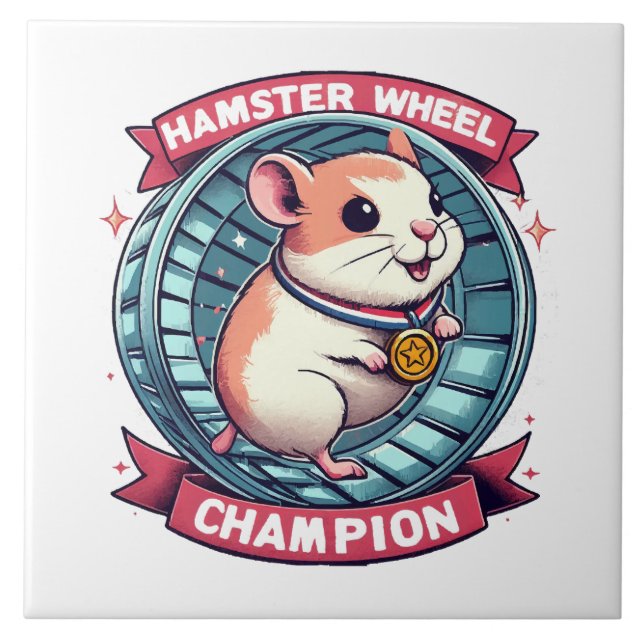 Hamster Wheel Champion Tile (Front)