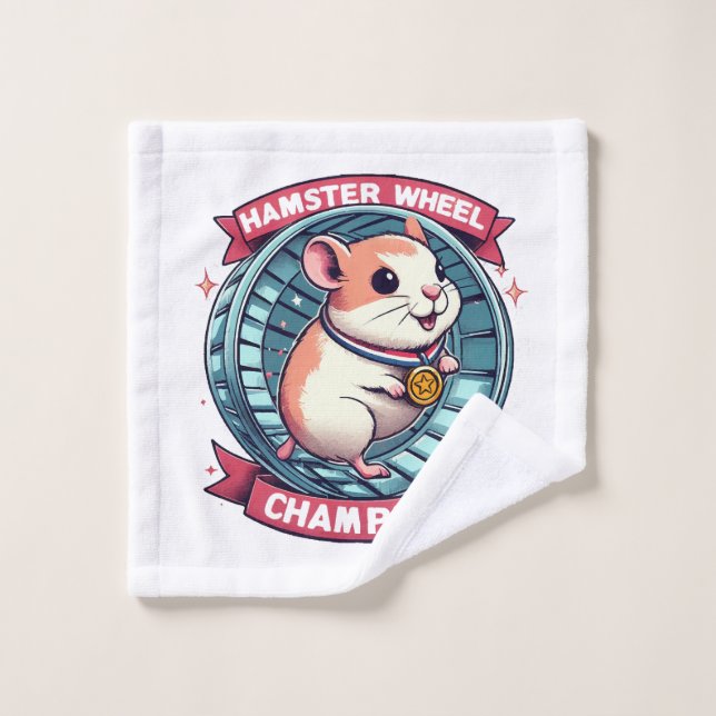 Hamster Wheel Champion Wash Cloth (Wash Cloth)