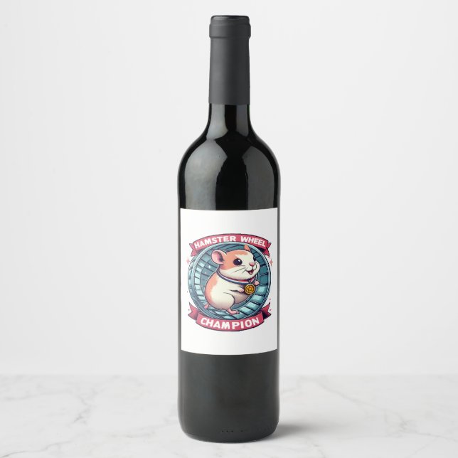 Hamster Wheel Champion Wine Label (Front)