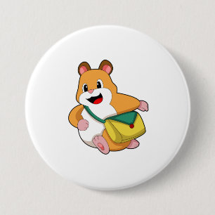 Hamster with Bag.PNG 3 Inch Round Button