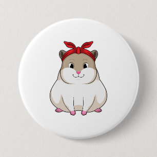 Hamster with Bandana 3 Inch Round Button