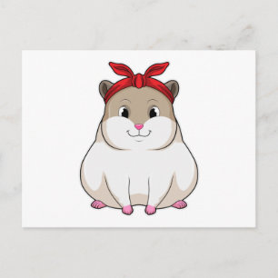 Hamster with Bandana Postcard