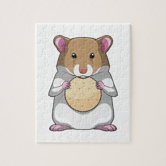 Hamster with Biscuit Jigsaw Puzzle (Vertical)