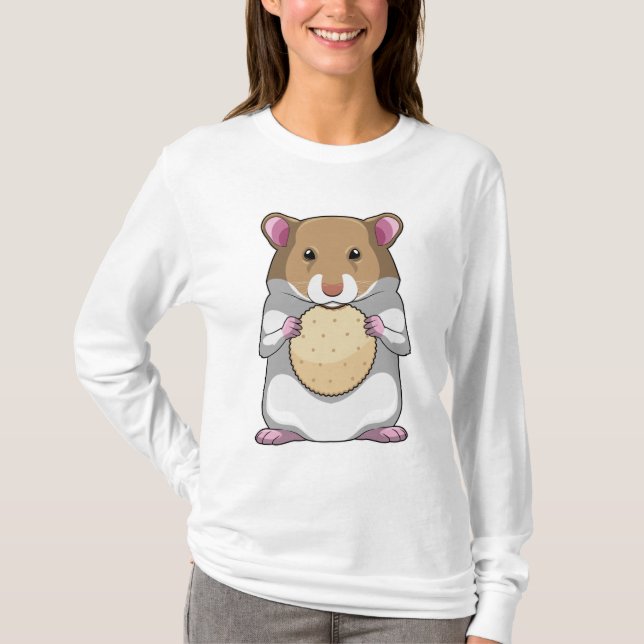 Hamster with Biscuit T-Shirt (Front)