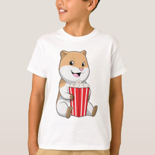 Hamster with Cone of Popcorn T-Shirt
