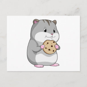 Hamster with Cookie Postcard