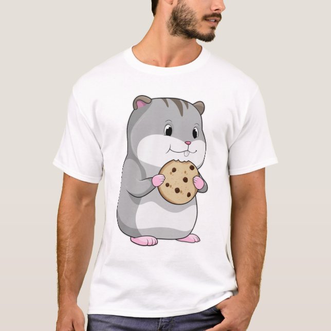Hamster with Cookie T-Shirt (Front)