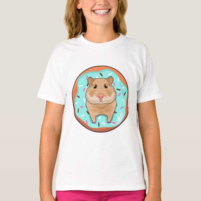 Hamster with Donut T-Shirt (Front)