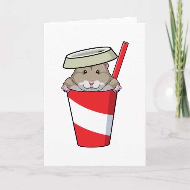 Hamster with Drink Card (Front)