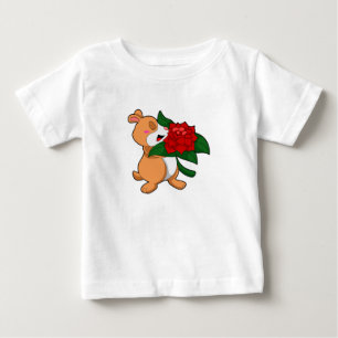 Hamster with Flower Rose Baby T-Shirt