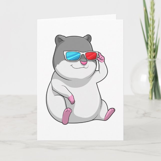 Hamster with Glasses Card (Front)