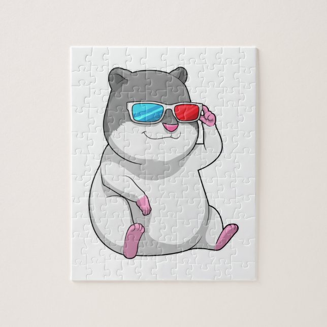 Hamster with Glasses Jigsaw Puzzle (Vertical)