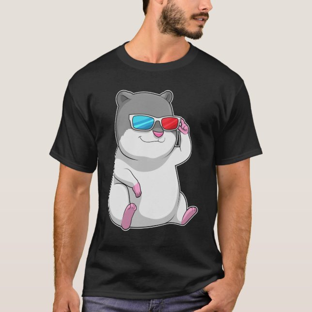 Hamster with Glasses T-Shirt (Front)