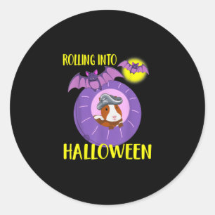 Hamster With Halloween Day Classic Round Sticker
