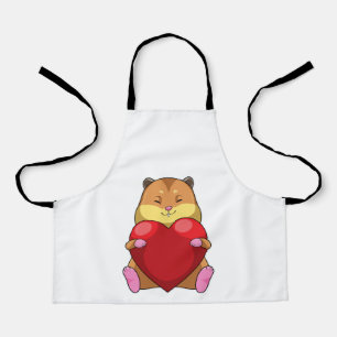 Hamster with Heart Apron