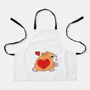 Hamster with Heart Apron