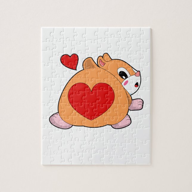 Hamster with Heart Jigsaw Puzzle (Vertical)