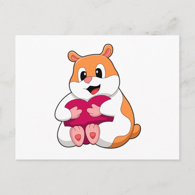 Hamster with Heart Postcard (Front)
