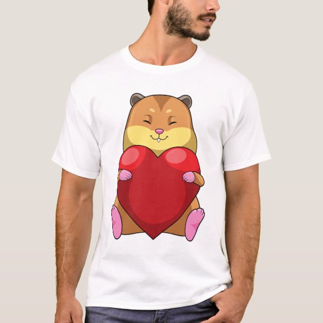Hamster with Heart T-Shirt (Front)