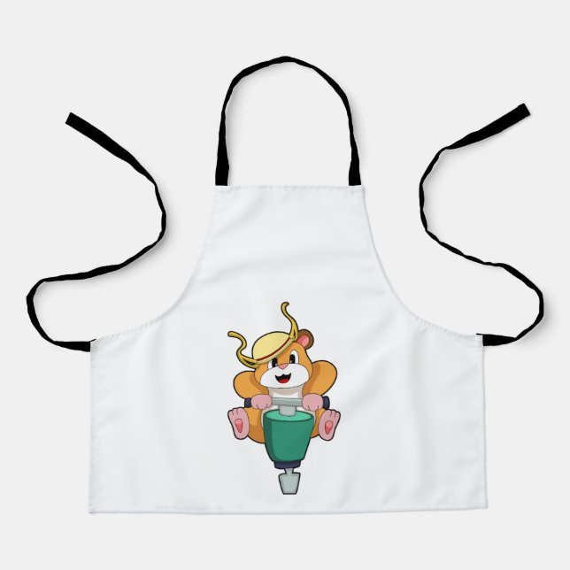 Hamster with Jackhammer Apron (Front)