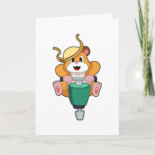 Hamster with Jackhammer Card