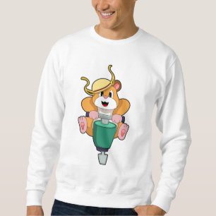 Hamster with Jackhammer Sweatshirt