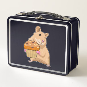 Hamster with Muffin Metal Lunch Box