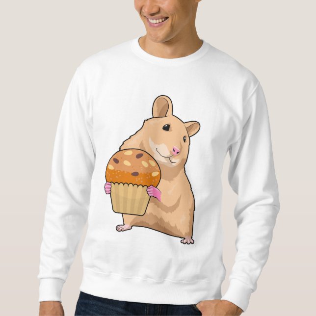 Hamster with Muffin Sweatshirt (Front)