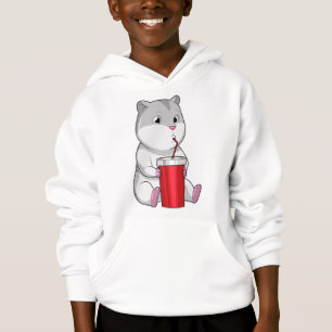 Hamster with Mug & Drinking straw