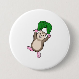 Hamster with Parachute 3 Inch Round Button