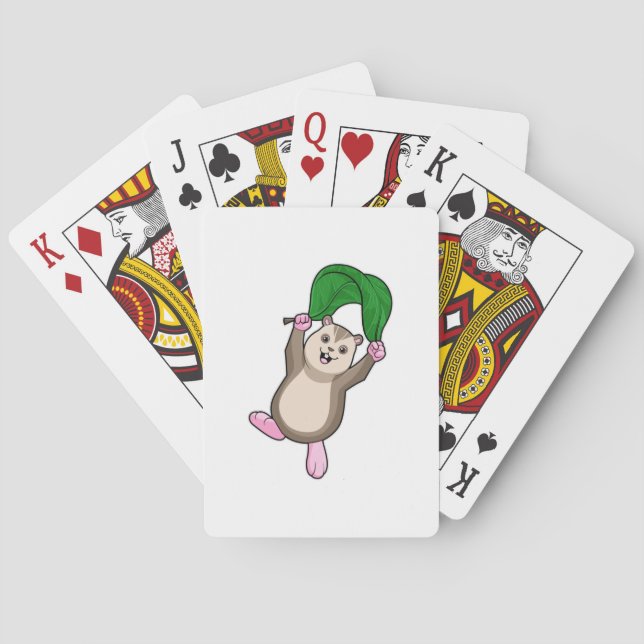 Hamster with Parachute Playing Cards (Back)