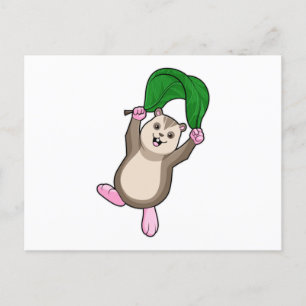 Hamster with Parachute Postcard