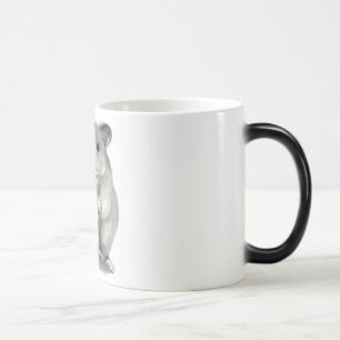 HAMSTER WITH PEANUT, PENCIL ART MAGIC MUG