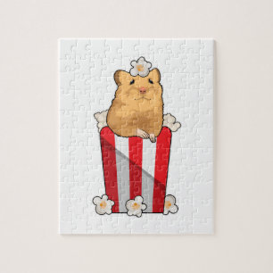 Hamster with Popcorn Jigsaw Puzzle