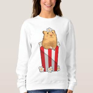Hamster with Popcorn Sweatshirt