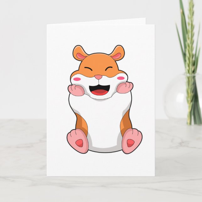 Hamster with red Cheeks Card (Front)