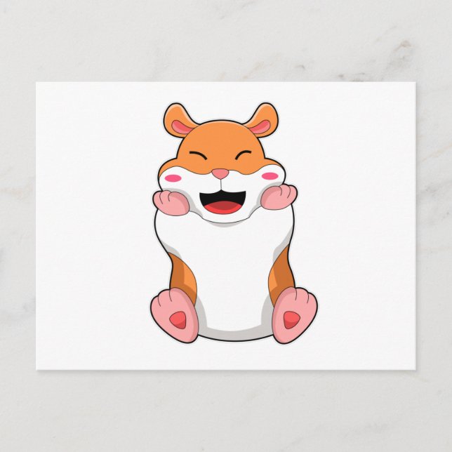 Hamster with red Cheeks Postcard (Front)