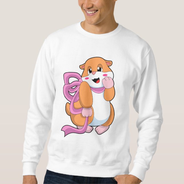 Hamster with Ribbon Sweatshirt (Front)