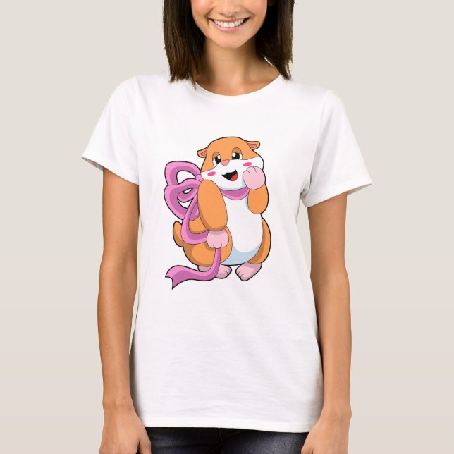 Hamster with Ribbon T-Shirt (Front)