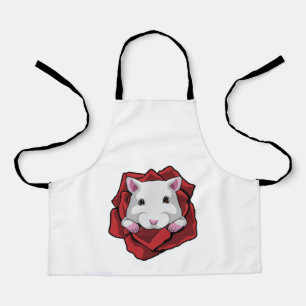 Hamster with Rose Apron