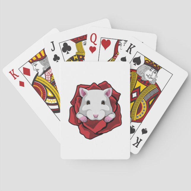 Hamster with Rose Playing Cards (Back)