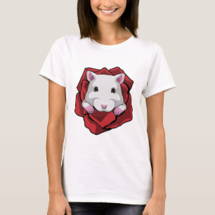 Hamster with Rose T-Shirt