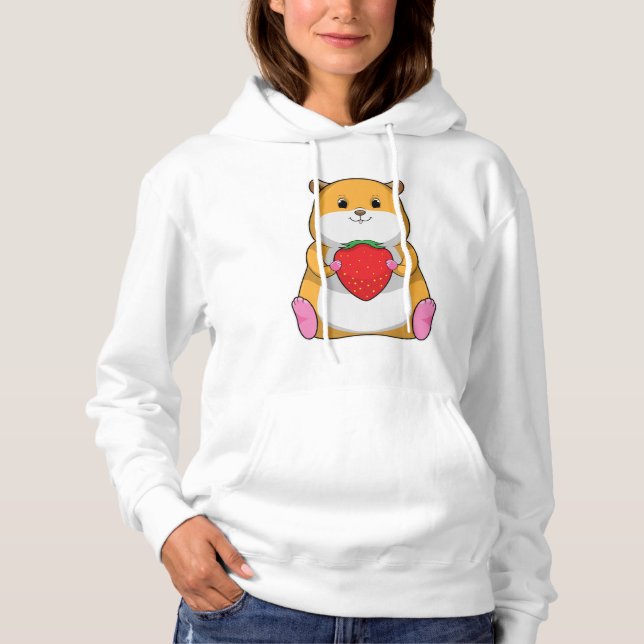 Hamster with Strawberry Hoodie (Front)