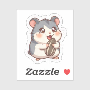 Hamster with Sunflower Seed Sticker
