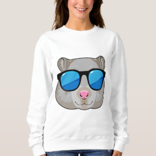Hamster with Sunglasses Sweatshirt