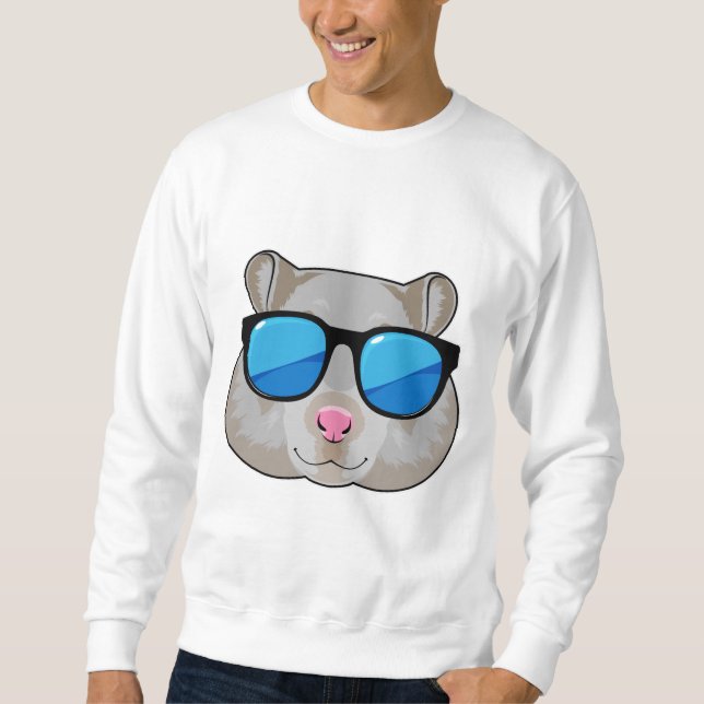 Hamster with Sunglasses Sweatshirt (Front)