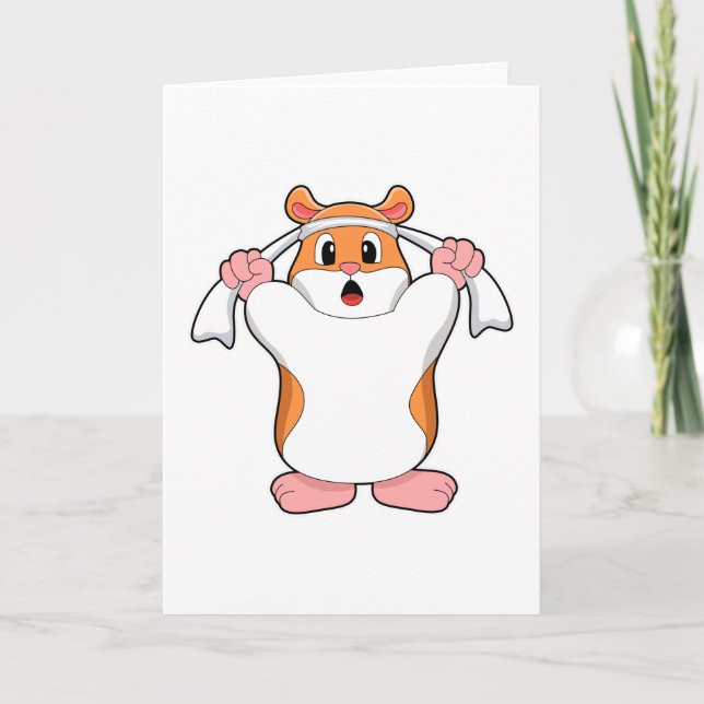 Hamster with Towel Card (Front)